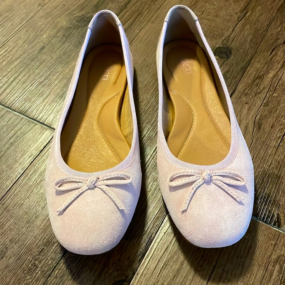 Pink Suede Ballerina Flats by Born - Women’s Size 9M